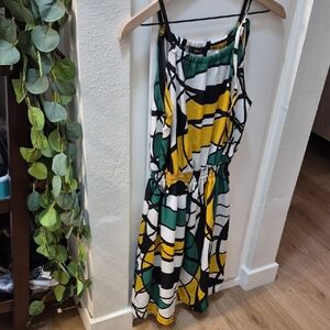 Colorful Geometric Print Dress